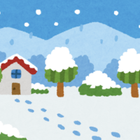 雪景色のイラスト